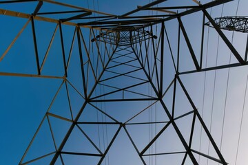 PG&E Electric Transmission Tower, In California, From the Ground
