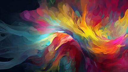 Abstract Image displaying bright striking colors. Created using Generative AI.