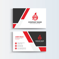 Fototapeta premium Mortgage Business Card – Real estate corporate business card Template modern and Clean design. House and Clean Business Card Template