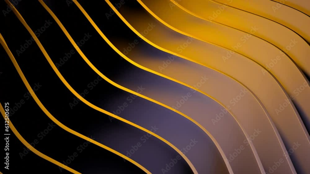 Poster orange dark stripes that move. design. a light illuminated animation that twitches in different dire