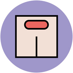 An editable flat icon of clipboard 