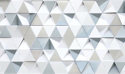 Fototapeta premium a white wall with a lot of white triangles on it's sides and a light blue triangle on the top of it's sides. generative ai