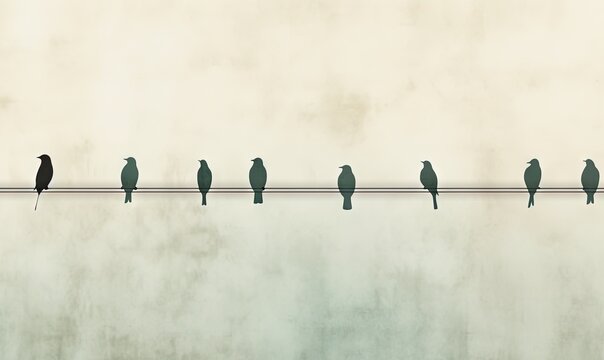  a group of birds sitting on top of a metal bar next to a body of water with a sky in the backgroup.  generative ai