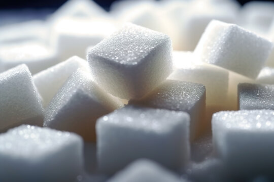 A pile of sugar cubes sitting on top of each other. Generative AI.