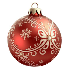 Red christmas ball. Generative ai