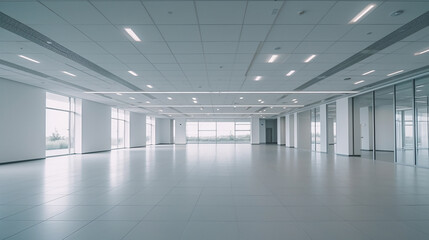 Modern, elegant, empty office space as background for desktop or video chats