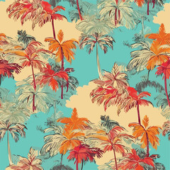 Seamless Colorful Hawaii Palms Pattern.

Seamless pattern of Hawaii Palms in colorful style. Add color to your digital project with our pattern!