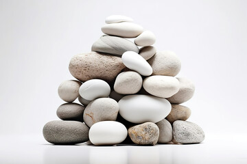 Fototapeta na wymiar A pile of rocks sitting on top of each other. Generative AI.