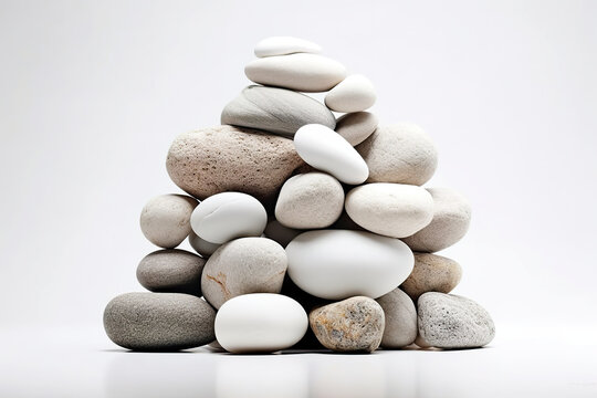 A pile of rocks sitting on top of each other. Generative AI.