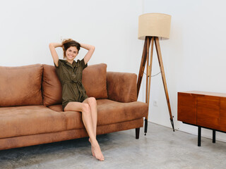 A person sitting in a living room