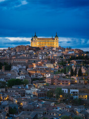 Fototapeta na wymiar Toledo city skyline at sunset