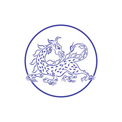 Fototapeta premium illustration of a Dragon logo