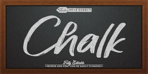 Blackboard Chalk Editable Text Effect Template