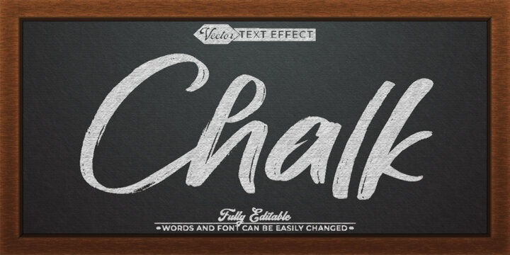 Blackboard Chalk Editable Text Effect Template