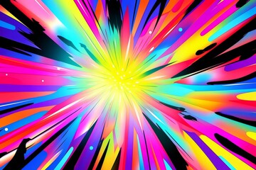 Vibrant abstract artwork with a colorful pop art background, generated by AI technology, for human-friendly designs, Generative AI.