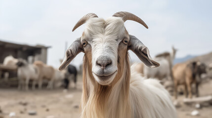 Fototapeta premium Goat portrait close up