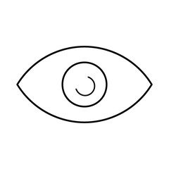 Eye icon vector. optic illustration sign. open symbol. see logo.