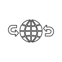 Recycle vector icon. Ecology illustration sign. recycling symbol. Eco logo.