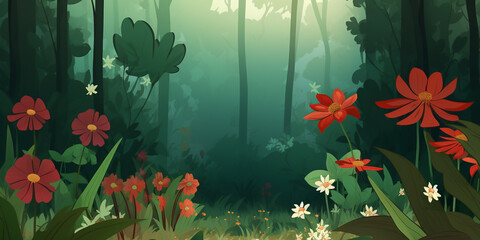 Obraz na płótnie Canvas Floral background banner or wallpaper, colorful spring flower mix