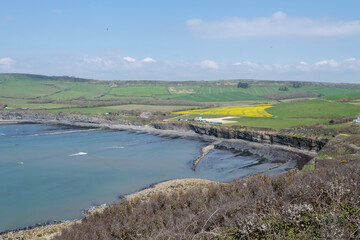 Fototapeta na wymiar Kimmeridger Bay on the Jurassic coast in Dorset