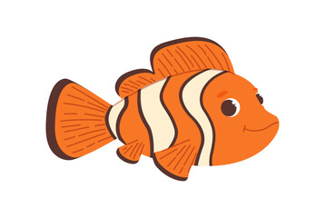 Underwater animal red fish concept