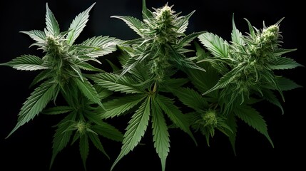 Cannabis plant, flowers, buds, ai generated