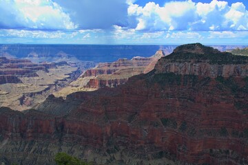 Beautiful geological formations of Grand Canyon National Park. North Rim, Arizona, United States.