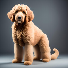 An illustration dog(Labradoodle)