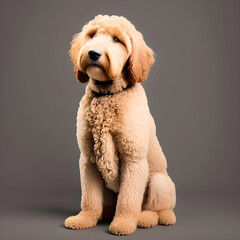 An illustration dog(Labradoodle)