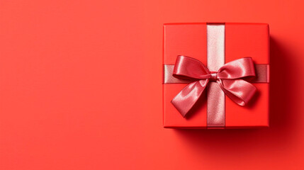 red gift box. Generative Ai. 