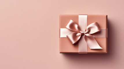 Obraz na płótnie Canvas gift box with ribbon. Generative Ai. 
