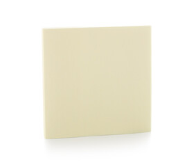 Yellow sticky note isolated on white background