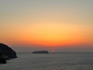 Sunset on the Coast of Santorini