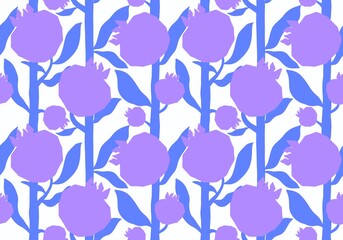 Summer fruit seamless geometric pomegranate pattern for wrapping paper and fabrics and linens and clothes print