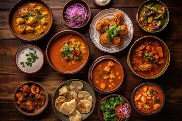 Food and chopping board images perfect for menu designs. Generative Ai