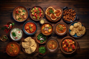 Food and chopping board images perfect for menu designs. Generative Ai