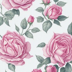 seamless pattern with roses