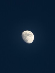 Vertical shot of the 2nd January Moon phase
