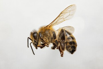 Beautiful macro shot of a bee