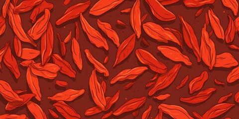 Organic Dried Goji Berry Cartoon Horizontal Background Illustration. Healthy Vegetarian Energy Snack. Ai Generated Drawning Background Illustration with Delicious Chewy Dried Goji Berry. Generative AI