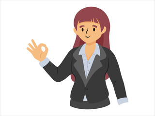 character people Business woman wearing uniform
