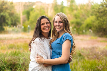 Fototapeta premium a mom with her daughter