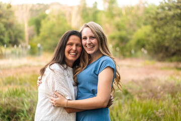 Fototapeta premium a mom with her daughter