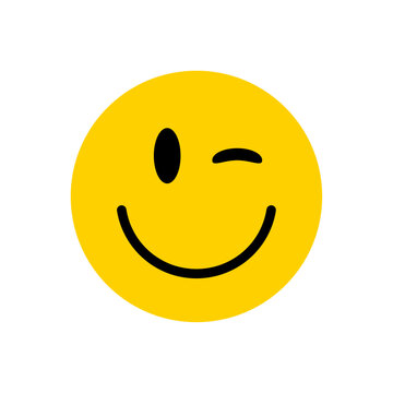 Naklejki Winking smiley face