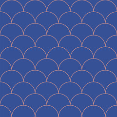 Editable and Seamless Fish Scale/Scallop Pattern