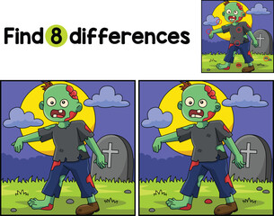 Zombie Halloween Find The Differences
