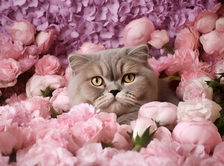 The Beauty of British Chocolate: Cat Amongst the Flowers