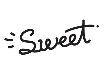 かわいい筆記体の文字 Sweet