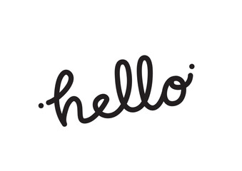 かわいい筆記体の文字 hello © tedybee