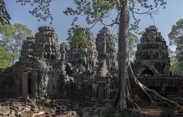 Obraz premium Beautiful shot of the Banteay Kdei Temple at Angkor Wat temple complex in Cambodia